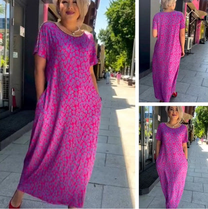 👗【M-3XL】2024 Vestido estampado talla grande de moda benefiyou