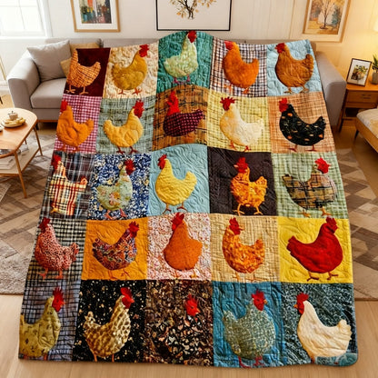 🎁🎄Rebajas de Navidad - 49% de descuento🐔en manta de franela vintage con patrón de pollo