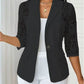 Blazer elegante de encaje transparente para mujer