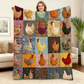 🎁🎄Rebajas de Navidad - 49% de descuento🐔en manta de franela vintage con patrón de pollo