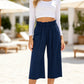 👖 50% de descuento💫en pantalones capri de cintura alta de lino de cintura ancha y de talle alto