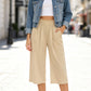 👖 50% de descuento💫en pantalones capri de cintura alta de lino de cintura ancha y de talle alto