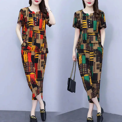 Traje de dos piezas informal, fresco y cómodo para mujer 🔥(37% de descuento) benefiyou