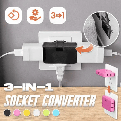 🔥【1° Más Vendido】🔥Insuficiente? ¡Este adaptador es un milagro (y seguro)! ⏳1 a 3+🔄 180°! Adaptador Portátil Electricistas Recomiendan!