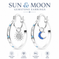 Pendientes☀️🌙 de aro de doble capa celestiales