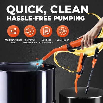 🔥¡50% DE DESCUENTO AHORA!✨Bomba de transferencia de líquidos a batería: sifón rápido y seguro para combustible, agua y aceites con función de parada automática⛽🔋