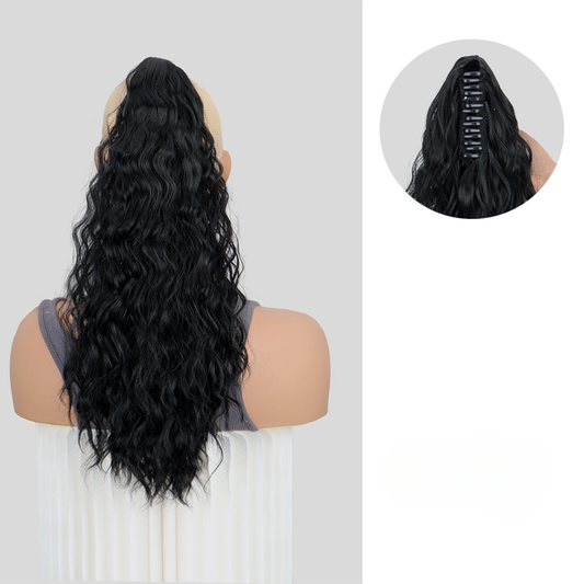 Coleta de Extensiones de Cabello Largo, Rizado y Voluminoso con Clip