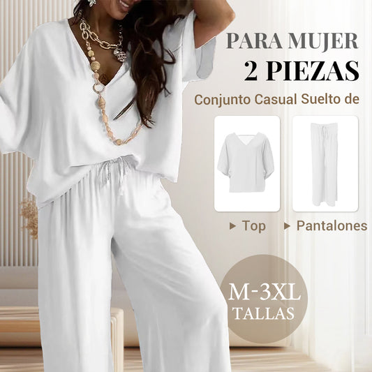 Compra 2 y ahorra 200 MXN💥envío gratis 🔥Traje Casual Holgado de Color Sólido para Mujer