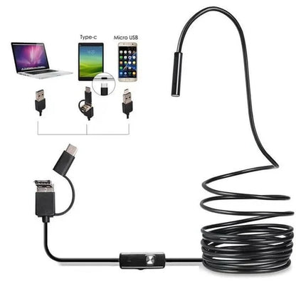 ⏰¡Ahora solo un 50% de descuento! 🔥Cámara endoscopica USB impermeable 3 en 1 con LED