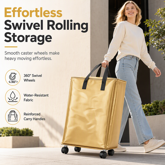 Bolsa de Mudanza Plegable Impermeable con Ruedas de Gran Capacidad