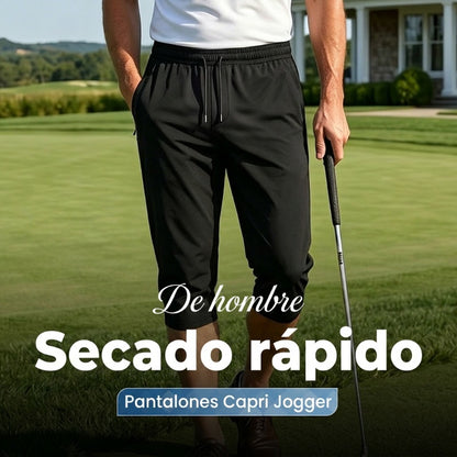 🩳 ¡TIEMPO LIMITADO 50% DE DESCUENTO! 💨 Pantalones deportivos capri de secado rápido para hombre – Elásticos con bolsillos con cremallera, versátiles 🏃 ♂️