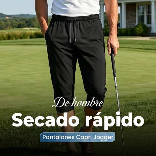 🩳 ¡TIEMPO LIMITADO 50% DE DESCUENTO! 💨 Pantalones deportivos capri de secado rápido para hombre – Elásticos con bolsillos con cremallera, versátiles 🏃 ♂️