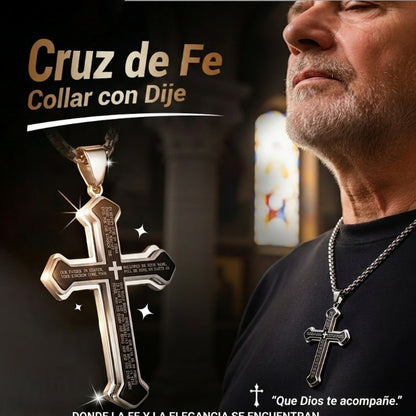 Collar Cruz del Padrenuestro para Hombre