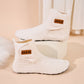 Zapatillas de forro polar acogedoras para mujer – Zapatos de interior cálidos y ligeros de altura con suela antideslizante