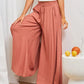 🌞Pantalones de pierna ancha y cintura alta de color liso