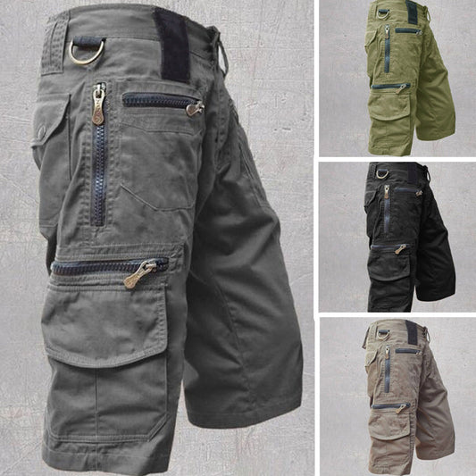 🩳 ¡50% OFF POR TIEMPO LIMITADO! 💥 Shorts Deportivos Multifuncionales para Hombre – 8 Bolsillos, Algodón Resistente, Ajustables ✨