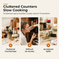 Especiero Giratorio 360° de Acero Inoxidable para Barra de Cocina