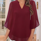 💖REBAJA DEL ÚLTIMO DÍA CON 50% DE DESCUENTO💖EN CAMISETA DE GASA DE ESCOTE EN V