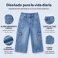 👖 ¡OFERTA POR TIEMPO LIMITADO 50% OFF! ✨ Pantalones Vaqueros Cortos Elásticos Casuales para Mujer – Corte Barril, Cintura Media, Múltiples Bolsillos 🌿
