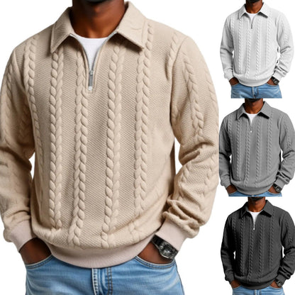 🔥 ¡Oferta de Novedades! 40%  👕 Suéter de punto para todas las estaciones con cuello con cremallera para hombre