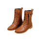 🍂Botas ortopédicas de cuero con cremallera lateral y punta redonda para mujer