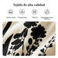 Elegante vestido midi con escote en V y estampado botánico