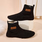 Zapatillas de forro polar acogedoras para mujer – Zapatos de interior cálidos y ligeros de altura con suela antideslizante