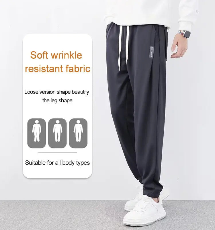 🔥🔥🔥Compre 2 envíos gratis: pantalones jogger de seda hielo50 % OFF benefiyou