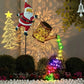 Luz de estaca de jardín de Santa Claus alimentada por energía solar