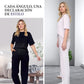 Conjunto de Dos Piezas para Mujer, Top Chic y Pantalón a Juego