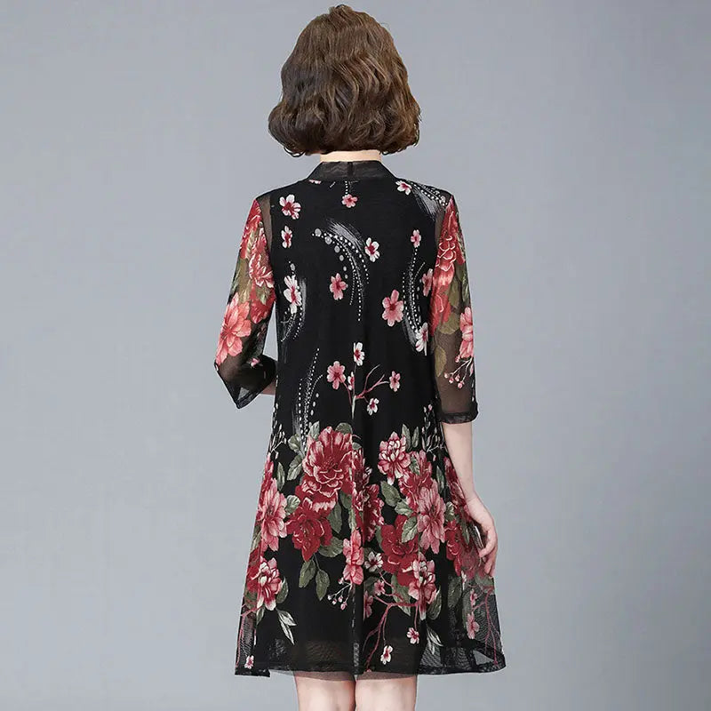 Vestido estampado floral para mujer benefiyou