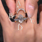 Anillo Abierto con Lágrima Brillante para Mujer
