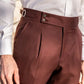 Pantalones casuales rectos de color liso para hombre benefiyou