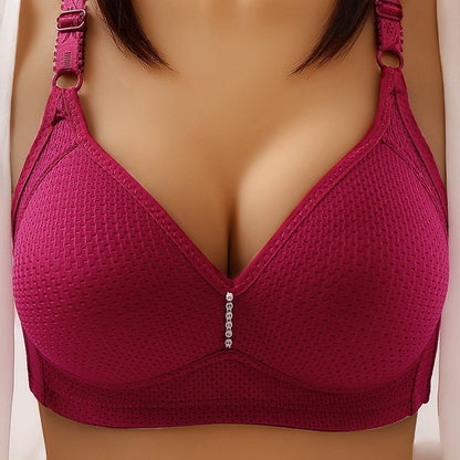 🎉 LIMITED TIME 50% OFF! 💕 Plus Size Comfortable Wireless Bra – Seamless Nylon-Spandex, Anti-Sag & Breathable 👙