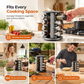 Especiero Giratorio 360° de Acero Inoxidable para Barra de Cocina