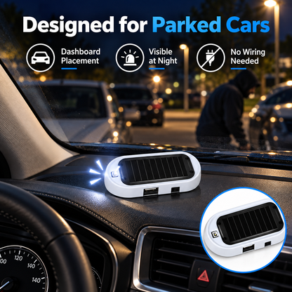 ⏳ Especial por Tiempo Limitado ⏰ Luz LED Solar Antirrobo para Auto con Parpadeo Nocturno
