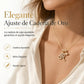 Collar con Dije de Inicial Cursiva y Corazón con Circonias Cúbicas