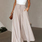 🌞Pantalones de pierna ancha y cintura alta de color liso