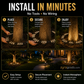 🌳💡 Luz LED Anular para Árboles – Iluminación Exterior Resistente al Agua, Ideal para Árboles, Columnas y Jardines