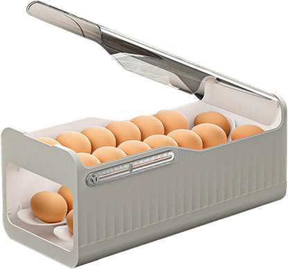 Recipiente para almacenar huevos de doble capa