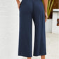 👖 50% de descuento💫en pantalones capri de cintura alta de lino de cintura ancha y de talle alto