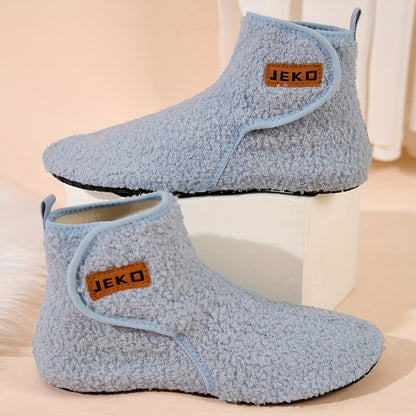 Zapatillas de forro polar acogedoras para mujer – Zapatos de interior cálidos y ligeros de altura con suela antideslizante