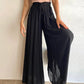 🌞Pantalones de pierna ancha y cintura alta de color liso