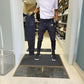 Pantalones casuales elásticos de ajuste delgado para hombre
