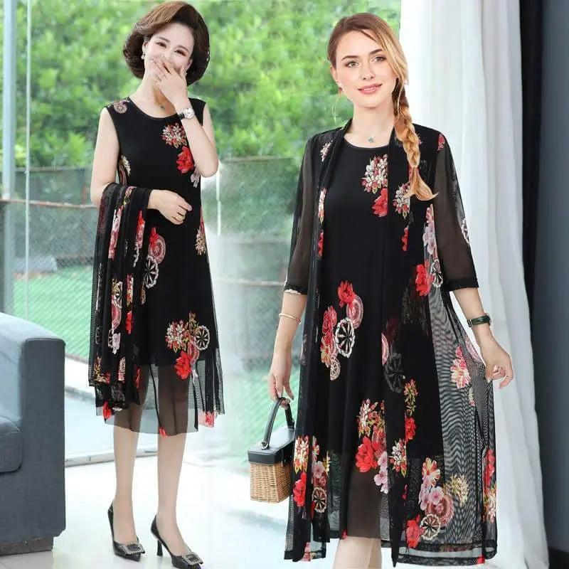 Vestido estampado floral para mujer benefiyou