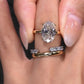 Anillo Abierto con Lágrima Brillante para Mujer