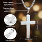 Collar de Cruz con Padre Nuestro Grabado en Acero de Titanio (Compra 1 y Llévate 1 Gratis)
