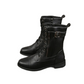 🍂Botas ortopédicas de cuero con cremallera lateral y punta redonda para mujer