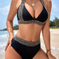 VENTA DE ÚLTIMO DÍA 50% OFF🔥 Sexy V-Neck Wave Pattern Traje de baño de las mujeres de vacaciones