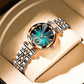 Reloj de Acero Inoxidable Brillante e Impermeable de Lujo para Mujer